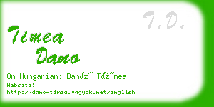 timea dano business card